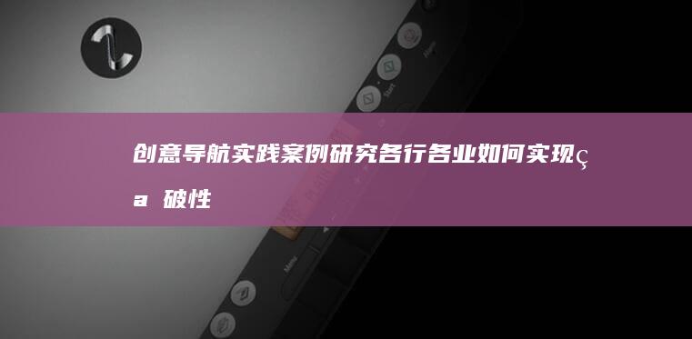 创意导航实践案例研究：各行各业如何实现突破性创新 (创意导航实践报告)